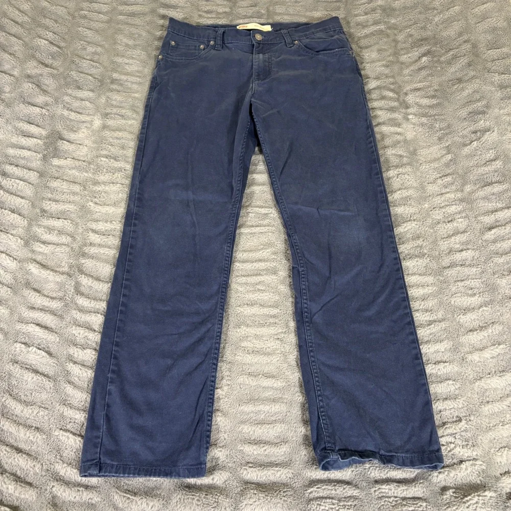 Levis 511 Slim Navy Blue Chino Pants Boys 16 Husky 34x28 Stretch Twill AR460